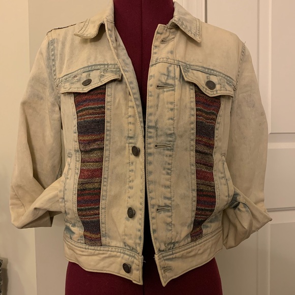 Free People distressed denim jacket - Picture 1 of 7